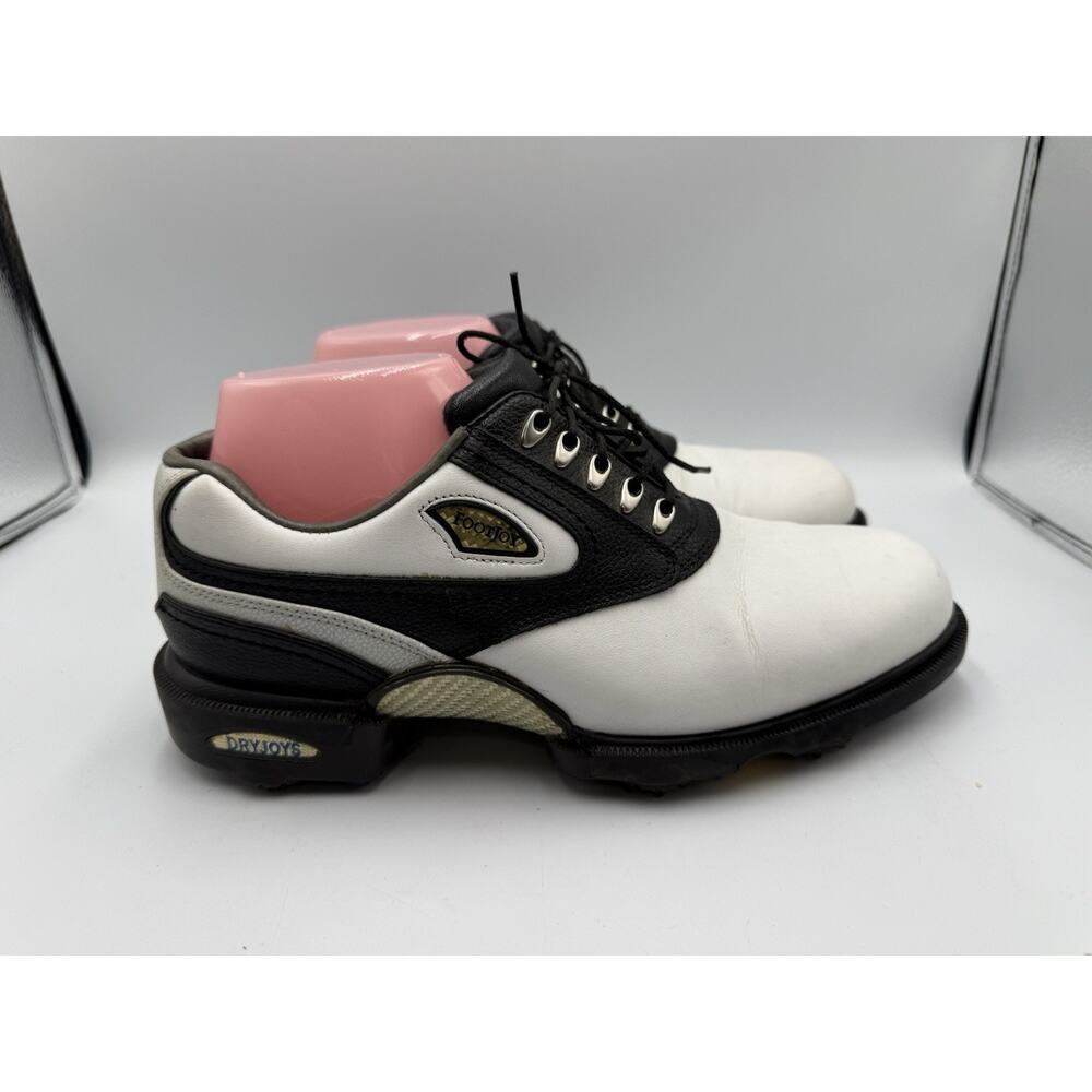 Footjoy Dryjoys Opti-Flex Golf Shoes 53650 Size 7W‎ White/Black